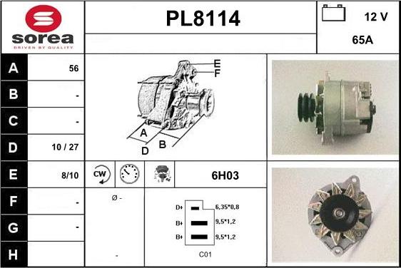 SNRA PL8114 - Alternator furqanavto.az