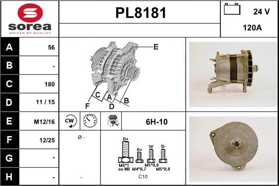 SNRA PL8181 - Alternator furqanavto.az