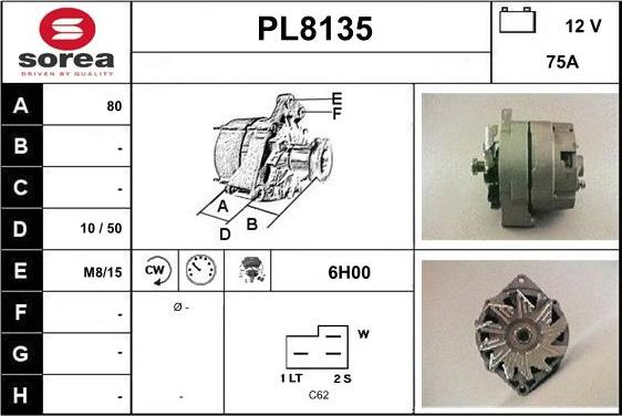 SNRA PL8135 - Alternator furqanavto.az