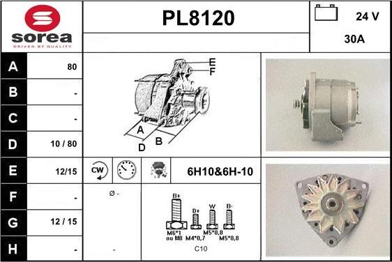 SNRA PL8120 - Alternator furqanavto.az