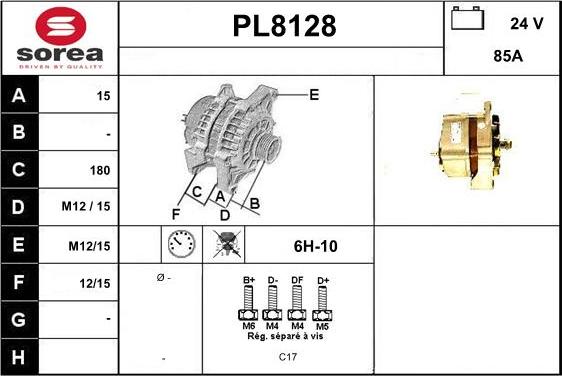 SNRA PL8128 - Alternator furqanavto.az