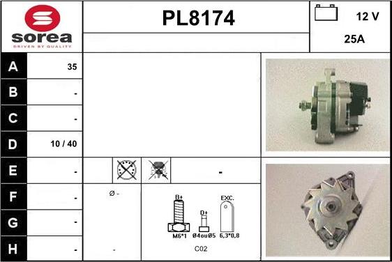 SNRA PL8174 - Alternator furqanavto.az