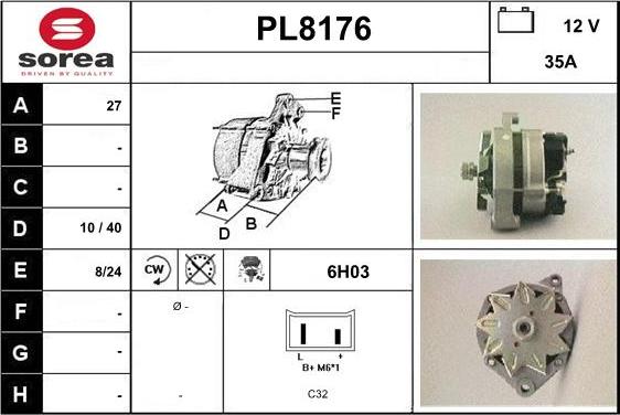 SNRA PL8176 - Alternator furqanavto.az