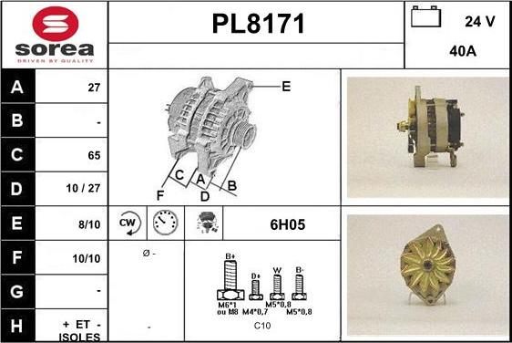 SNRA PL8171 - Alternator furqanavto.az