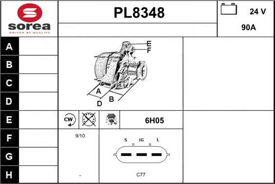 SNRA PL8348 - Alternator furqanavto.az