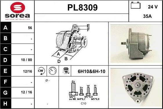 SNRA PL8309 - Alternator furqanavto.az