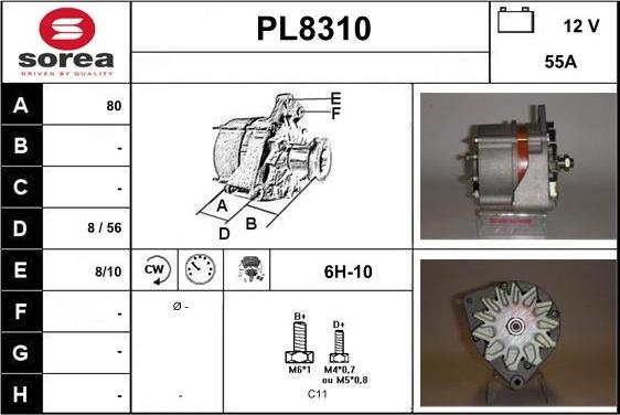 SNRA PL8310 - Alternator furqanavto.az