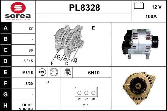 SNRA PL8328 - Alternator furqanavto.az