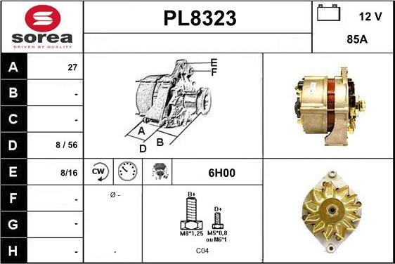 SNRA PL8323 - Alternator furqanavto.az