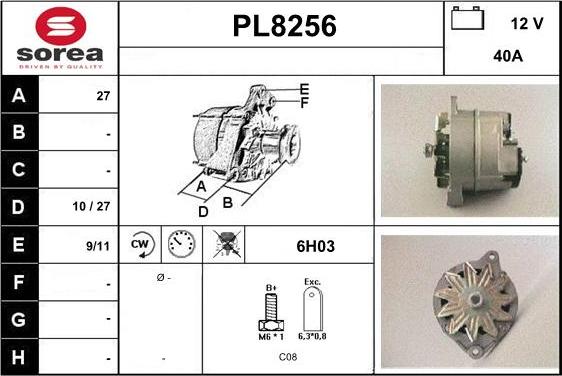 SNRA PL8256 - Alternator furqanavto.az