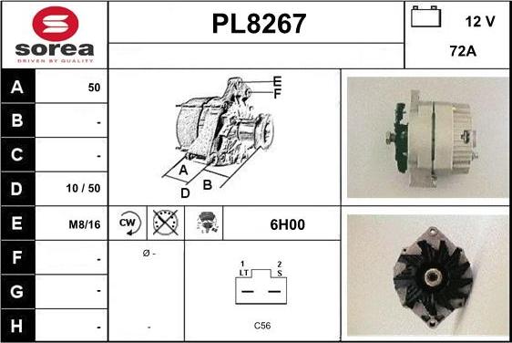 SNRA PL8267 - Alternator furqanavto.az