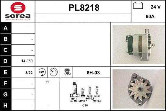 SNRA PL8218 - Alternator furqanavto.az