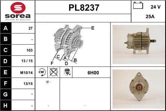 SNRA PL8237 - Alternator furqanavto.az