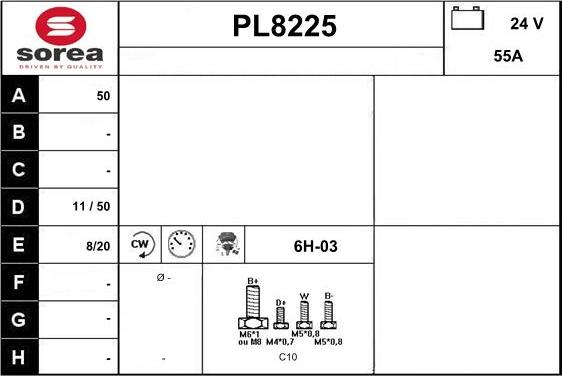 SNRA PL8225 - Alternator furqanavto.az