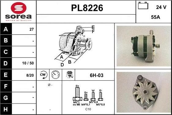 SNRA PL8226 - Alternator furqanavto.az