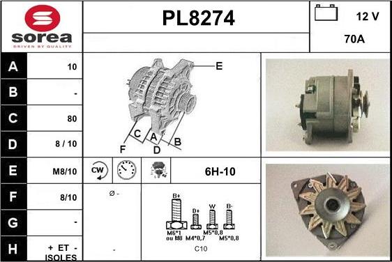 SNRA PL8274 - Alternator furqanavto.az