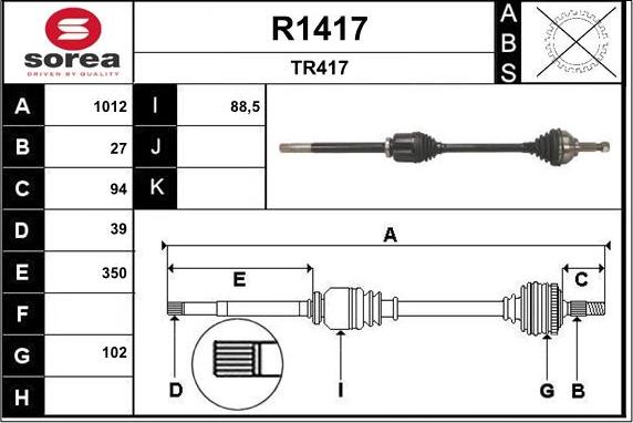 SNRA R1417 - Sürücü mili furqanavto.az