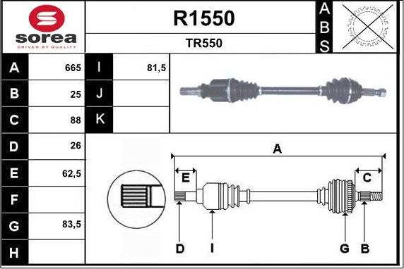 SNRA R1550 - Sürücü mili furqanavto.az