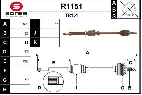 SNRA R1151 - Sürücü mili furqanavto.az