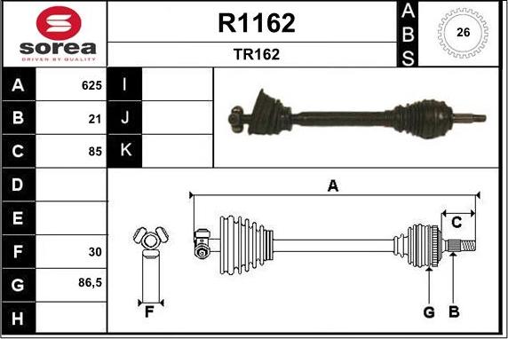 SNRA R1162 - Sürücü mili furqanavto.az