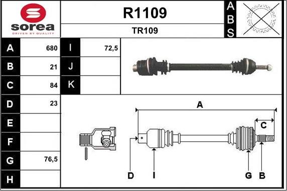 SNRA R1109 - Sürücü mili furqanavto.az