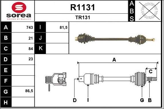 SNRA R1131 - Sürücü mili furqanavto.az