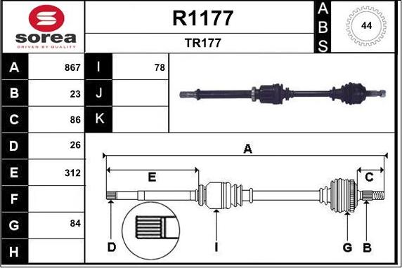 SNRA R1177 - Sürücü mili furqanavto.az