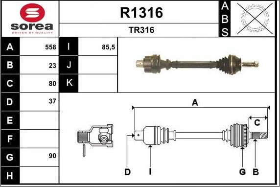 SNRA R1316 - Sürücü mili furqanavto.az