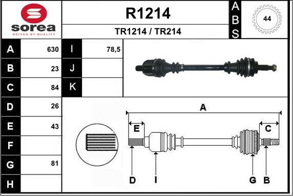 SNRA R1214 - Sürücü mili furqanavto.az