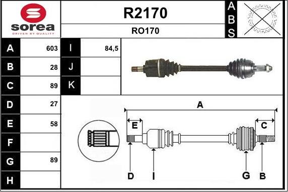 SNRA R2170 - Sürücü mili furqanavto.az