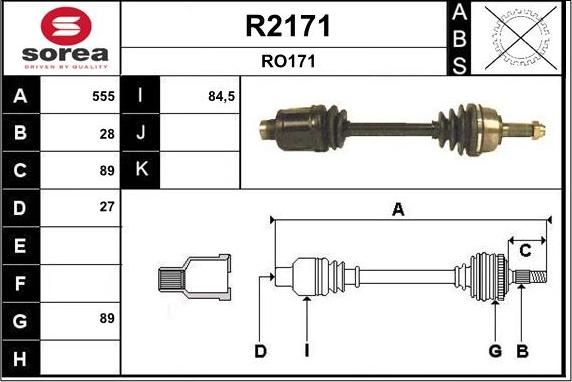 SNRA R2171 - Sürücü mili furqanavto.az