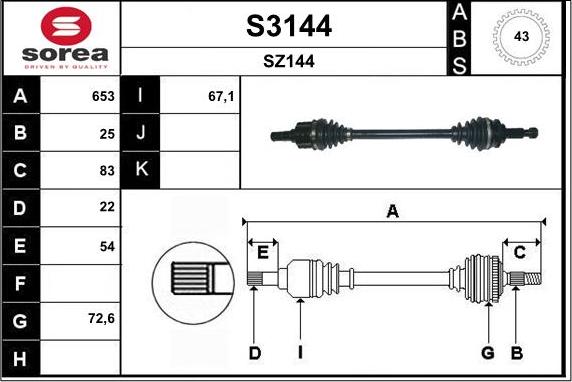 SNRA S3144 - Sürücü mili furqanavto.az