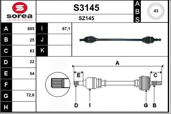 SNRA S3145 - Sürücü mili furqanavto.az