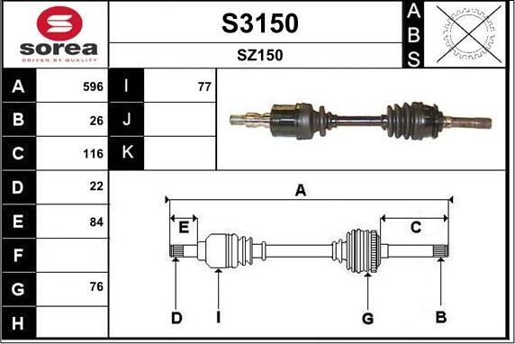 SNRA S3150 - Sürücü mili furqanavto.az