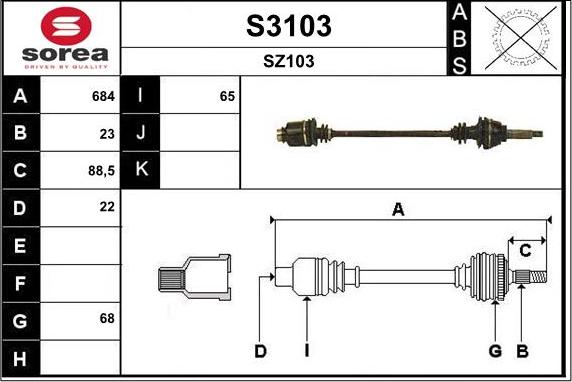 SNRA S3103 - Sürücü mili furqanavto.az