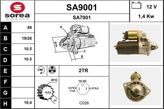 SNRA SA9001 - Başlanğıc furqanavto.az