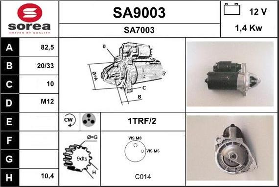 SNRA SA9003 - Başlanğıc furqanavto.az