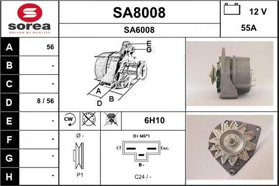 SNRA SA8008 - Alternator furqanavto.az