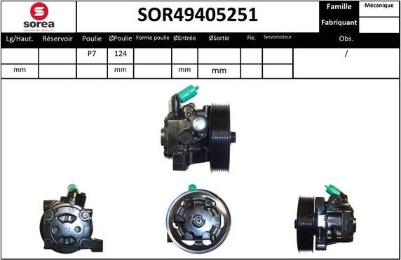 SNRA SOR49405251 - Hidravlik nasos, sükan sistemi furqanavto.az