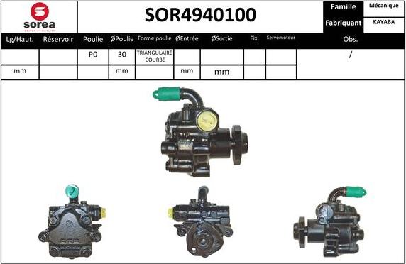 SNRA SOR4940100 - Hidravlik nasos, sükan sistemi furqanavto.az