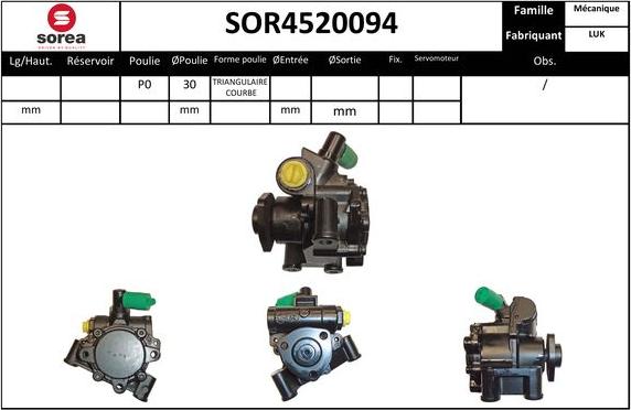 SNRA SOR4520094 - Hidravlik nasos, sükan sistemi furqanavto.az