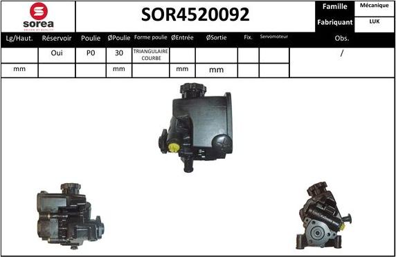 SNRA SOR4520092 - Hidravlik nasos, sükan sistemi furqanavto.az