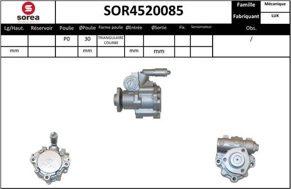 SNRA SOR4520085 - Hidravlik nasos, sükan sistemi furqanavto.az