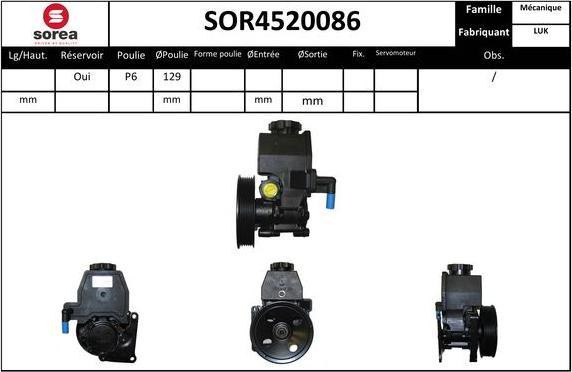 SNRA SOR4520086 - Hidravlik nasos, sükan sistemi furqanavto.az