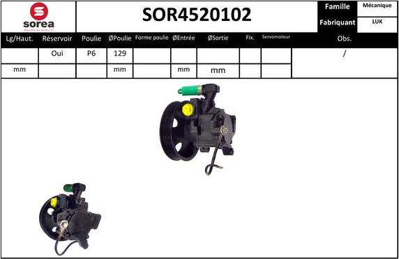 SNRA SOR4520102 - Hidravlik nasos, sükan sistemi furqanavto.az