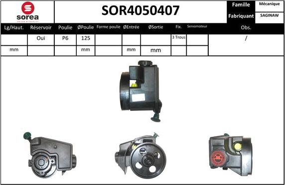 SNRA SOR4050407 - Hidravlik nasos, sükan sistemi furqanavto.az