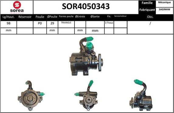 SNRA SOR4050343 - Hidravlik nasos, sükan sistemi furqanavto.az