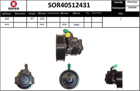SNRA SOR40512431 - Hidravlik nasos, sükan sistemi furqanavto.az