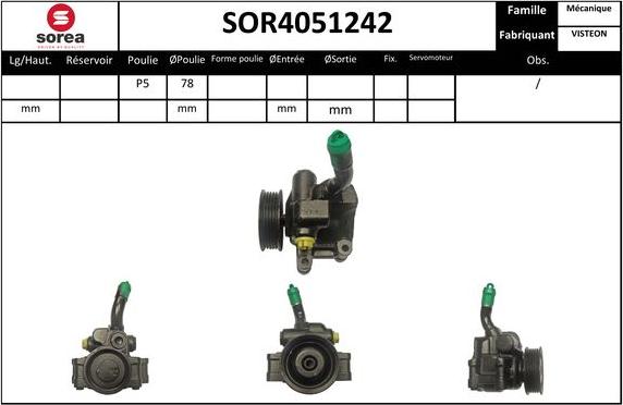 SNRA SOR4051242 - Hidravlik nasos, sükan sistemi furqanavto.az