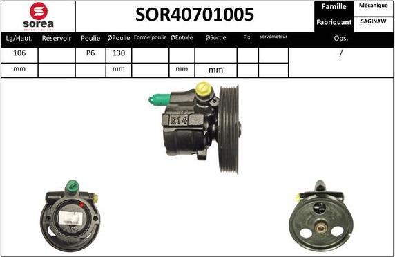 SNRA SOR40701005 - Hidravlik nasos, sükan sistemi furqanavto.az